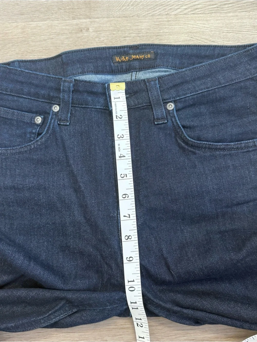 Nudie Jeans Thin Finn Indigo Dark Blue Organic Cotton  Mens Actual Size 30x31 - Picture 9 of 14